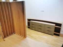 Claustra meuble tiroirs côté couloir Paul Hoffmann