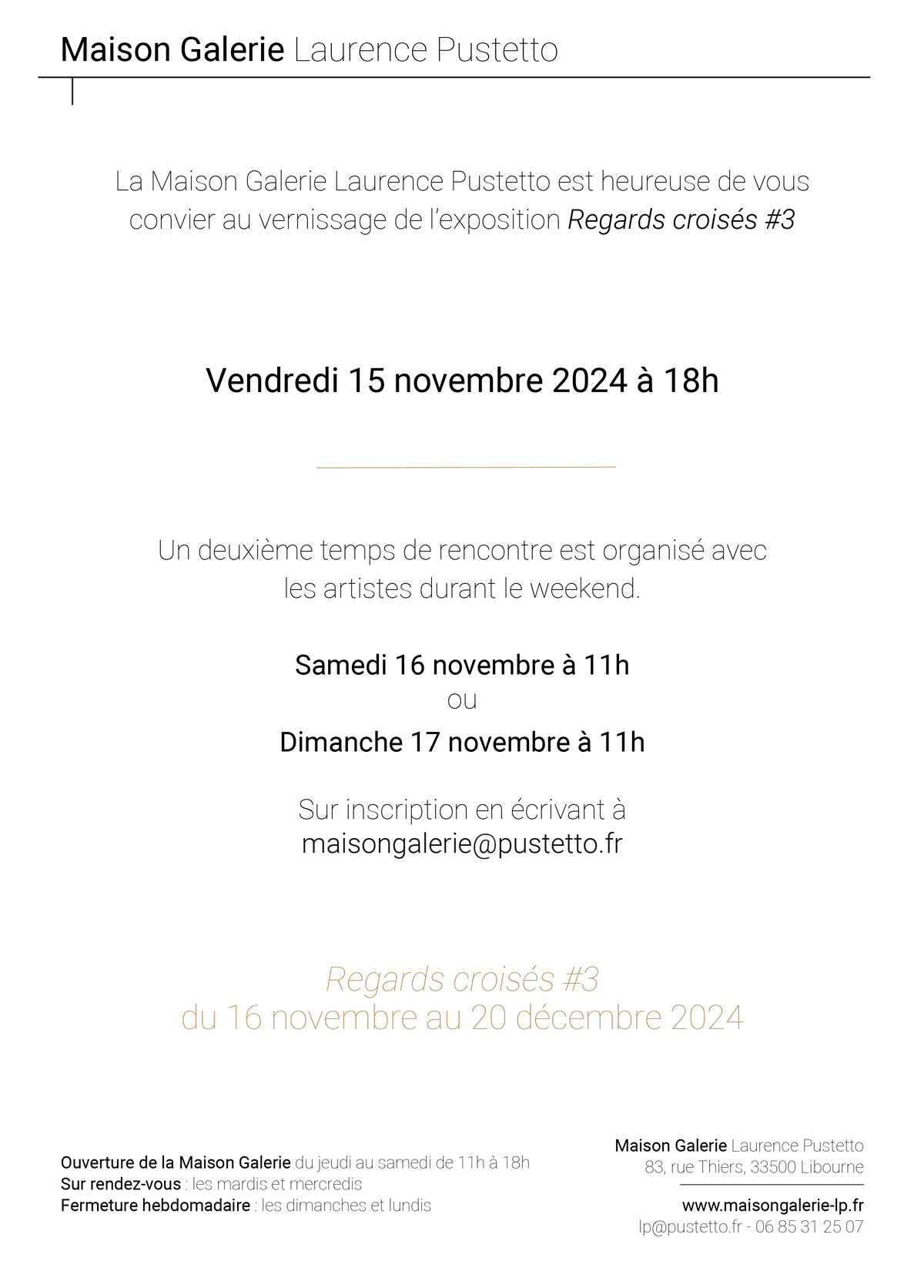 Regards croisés #3 - INVITATION - Verso