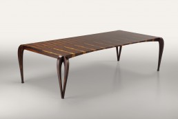 Table remarquable bois de Ziricote Paul Hoffmann